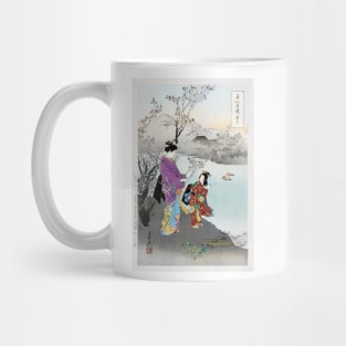 Admiring the Plum Blossom (1887–1896) print in high resolution by Ogata Gekko Mug